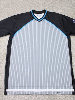 Smitty Referee Shirt Mens XL Gray/Black Body Flex Moisture Wicking Short Sleeve